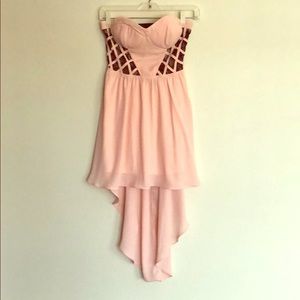 Pink tube top dress